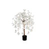 Lot de 2 - Plante artificielle de fleurs de pêcher en pot, 110 cm - blanc 