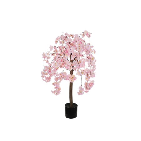 Lot de 2 - Plante artificielle de fleurs de pêcher en pot, 110 cm - rose 