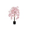 Lot de 2 - Plante artificielle de fleurs de pêcher en pot, 110 cm - rose 