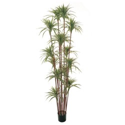Lot de 2 - Plante artificielle de dracaena reflex toucher réel en pot, 200 cm - panaché 