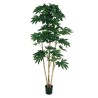 Lot de 2 - Plante artificielle d'aralia en pot, 220 cm - vert 
