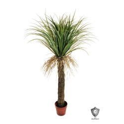 Lot de 2 - Plante artificielle de yucca glauca anti-UV en pot, 150 cm - vert clair 