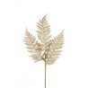 Lot de 36 - Tige artificielle de fougère sauvage métallisée X3, 64 cm - or 