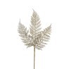 Lot de 36 - Tige artificielle de fougère sauvage métallisée X3, 64 cm - champagne argent 