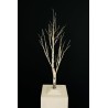 Lot de 4 - Bouleau artificiel lumineux 160 LED sur base bois, 90 cm - blanc 