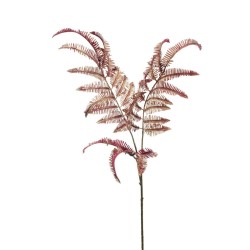 Lot de 12 - Longue tige artificielle de fougère métallisée X3, 111 cm - violet mauve 