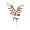 Lot de 12 - Longue tige artificielle de fougère métallisée X3, 111 cm - violet mauve 