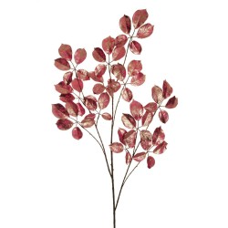 Lot de 12 - Longue branche artificielle de hêtre métallisée, 123 cm - violet mauve 