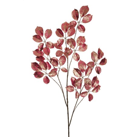 Lot de 12 - Longue branche artificielle de hêtre métallisée, 123 cm - violet mauve 