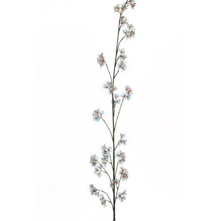 Lot de 12 - Longue branche artificielle de cornouiller iridescente, 165 cm - or argent lavande 