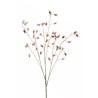 Lot de 12 - Branche artificielle de baies d'églantier enneigée, 106 cm - rouge blanc 