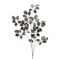 Lot de 12 - Longue branche artificielle de hêtre enneigée, 123 cm - marron blanc 