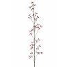 Lot de 12 - Longue branche artificielle de baies d'églantier, 147 cm - rouge 