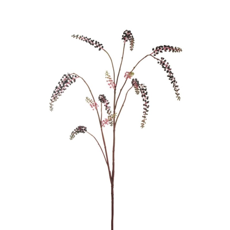 Lot de 12 - Branche artificielle de phytolacca americana, 123 cm - violet rose 