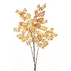 Lot de 12 - Longue branche artificielle de sorbier X5, 143 cm - jaune orange 