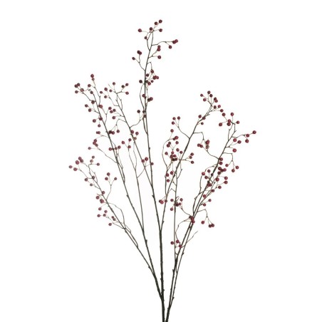 Lot de 12 - Longue branche artificielle de baies d'automne, 133 cm - rouge 