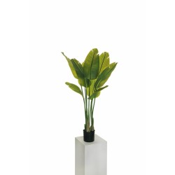 Lot de 4 - Plante artificielle d'oiseau de paradis aspect naturel en pot, 120 cm - vert 