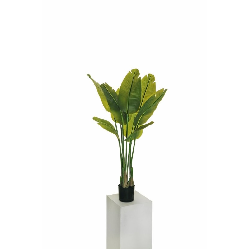 Lot de 4 - Plante artificielle d'oiseau de paradis aspect naturel en pot, 120 cm - vert 