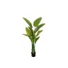 Lot de 4 - Plante artificielle d'oiseau de paradis aspect naturel en pot, 160 cm - vert 
