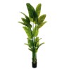 Lot de 2 - Plante artificielle d'oiseau de paradis aspect naturel en pot, 230 cm - vert 