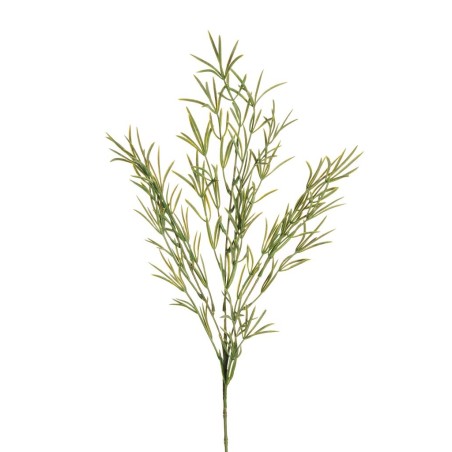 Lot de 24 - Tige artificielle de romarin floqué X3, 80 cm - vert gris 