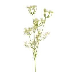 Lot de 48 - Tige artificielle d'aneth X4, 83 cm - blanc 