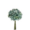 Lot de 12 - Bouquet artificiel d'hortensia Juliet X4, 35 cm - bleu clair 
