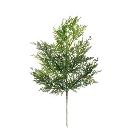 Lot de 12 - Tige artificielle de pin cèdre, 58 cm - vert 