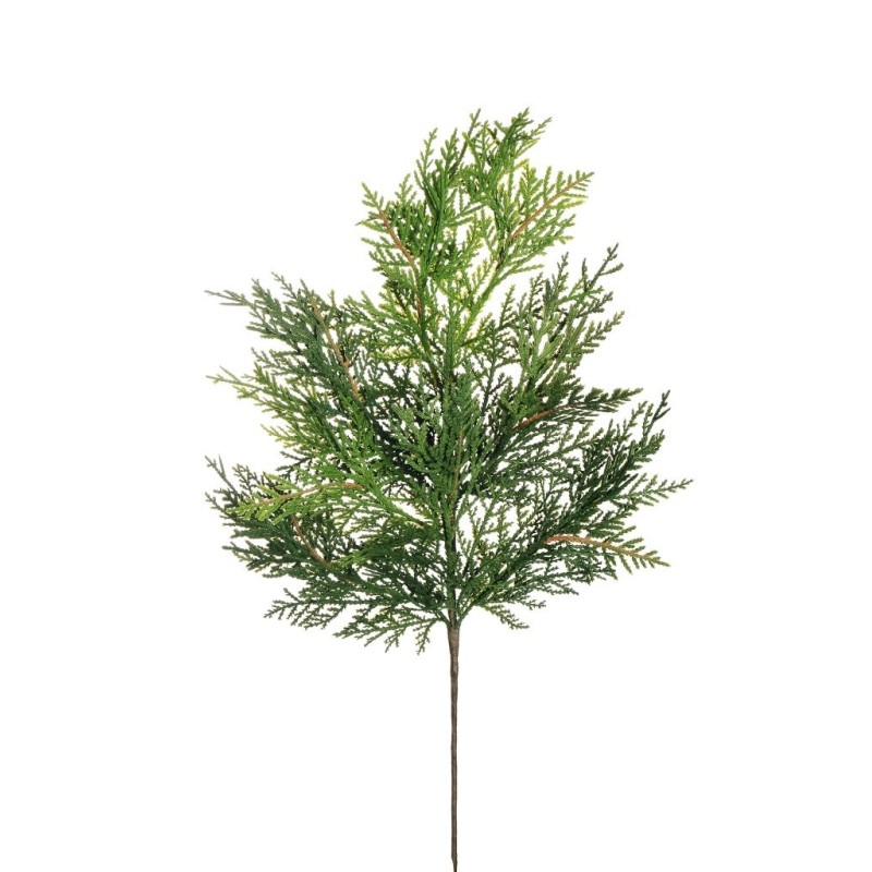 Lot de 12 - Tige artificielle de pin cèdre, 58 cm - vert 