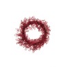 Lot de 2 - Couronne artificielle de baies sur base rotin, 45 cm - rouge 
