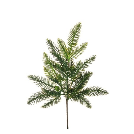 Lot de 12 - Tige artificielle de pin avec pommes de pin, 45 cm - vert 