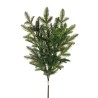 Lot de 6 - Long bouquet artificiel de pin plat X3 avec pommes de pin, 95 cm - vert 
