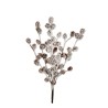 Lot de 6 - Buisson artificiel de mini pommes de pin X7 enneigé, 42 cm - blanc marron 