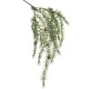 Lot de 6 - Tige suspendue artificielle de pin Larix avec pommes de pin enneigée, 116 cm - vert blanc 