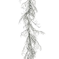 Lot de 6 - Buisson suspendu artificiel de branchages X3 enneigé, 123 cm - marron blanc 