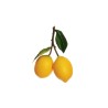Lot de 12 - Citron artificiel toucher réel X2, 15 cm - jaune 