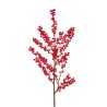 Lot de 12 - Grande tige artificielle de baies d'ilex, 95 cm - rouge 