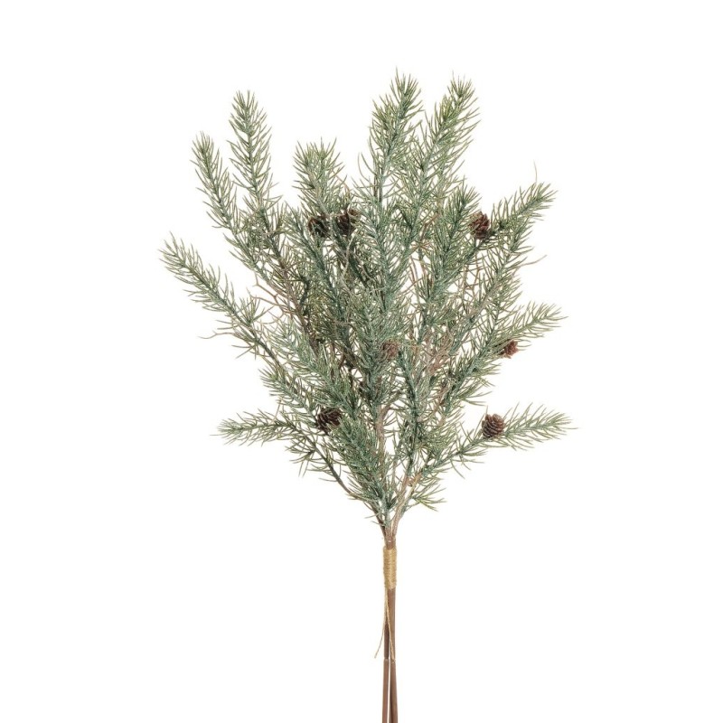 Lot de 6 - Bouquet artificiel de pin X3 avec pommes de pin, 67 cm - vert gris 