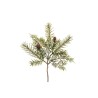 Lot de 36 - Courte tige artificielle de pin avec pommes de pin et baies de juniperus, 30 cm - vert 