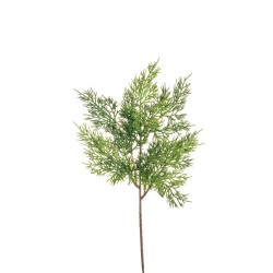 Lot de 24 - Courte tige artificielle de pin cèdre, 41 cm - vert 