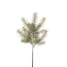 Lot de 24 - Courte tige artificielle de pin givrée, 40 cm - vert gris 