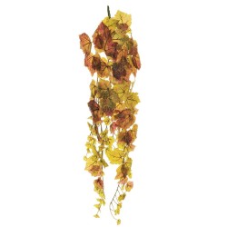 Lot de 12 - Buisson suspendu artificiel de vigne X6 toucher réel, 95 cm - bordeaux vert 