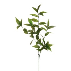 Lot de 36 - Tige artificielle de laurier toucher réel X6, 90 cm - vert 