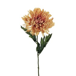 Lot de 36 - Chrysanthème artificiel aspect sec, 70 cm - saumon 