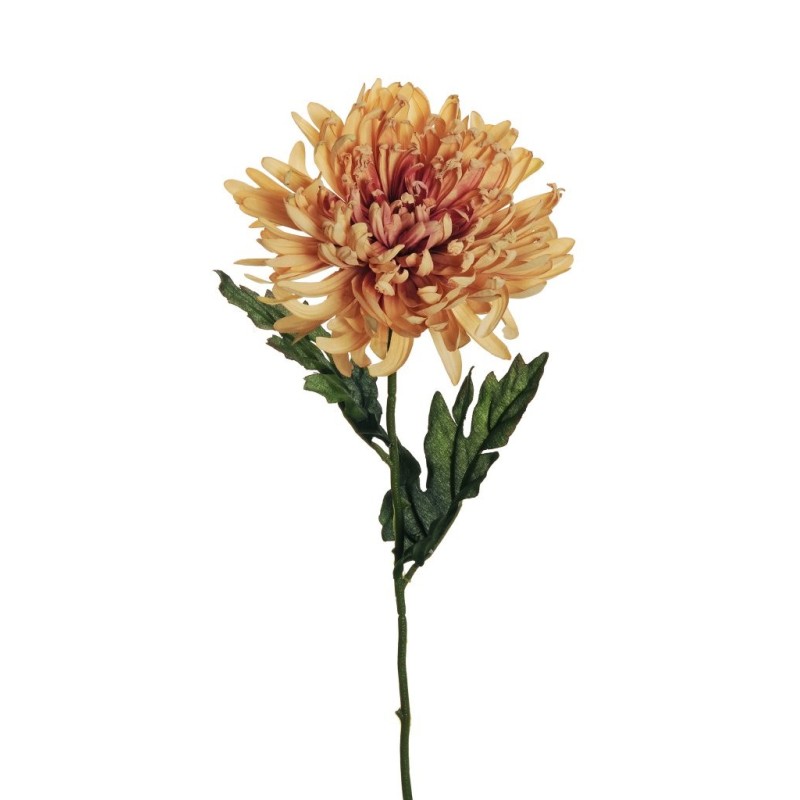 Lot de 36 - Chrysanthème artificiel aspect sec, 70 cm - saumon 