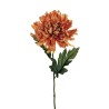 Lot de 36 - Chrysanthème artificiel aspect sec, 70 cm - orange rouillé 