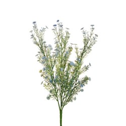 Lot de 24 - Buisson artificiel de marguerites X7, 50 cm - bleu clair 