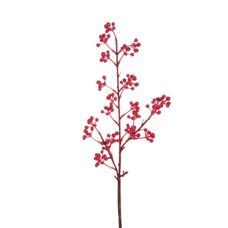 Lot de 24 - Tige artificielle de baies d'ilex X3, 69 cm - rouge 