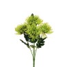Lot de 12 - Buisson artificiel de chrysanthème Spider X5, 56 cm - vert 