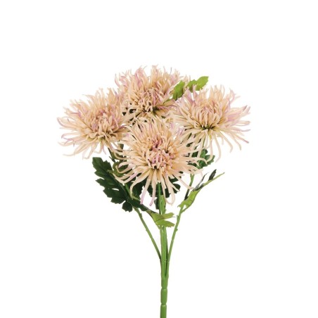 Lot de 12 - Buisson artificiel de chrysanthème Spider X5, 56 cm - chair violet 